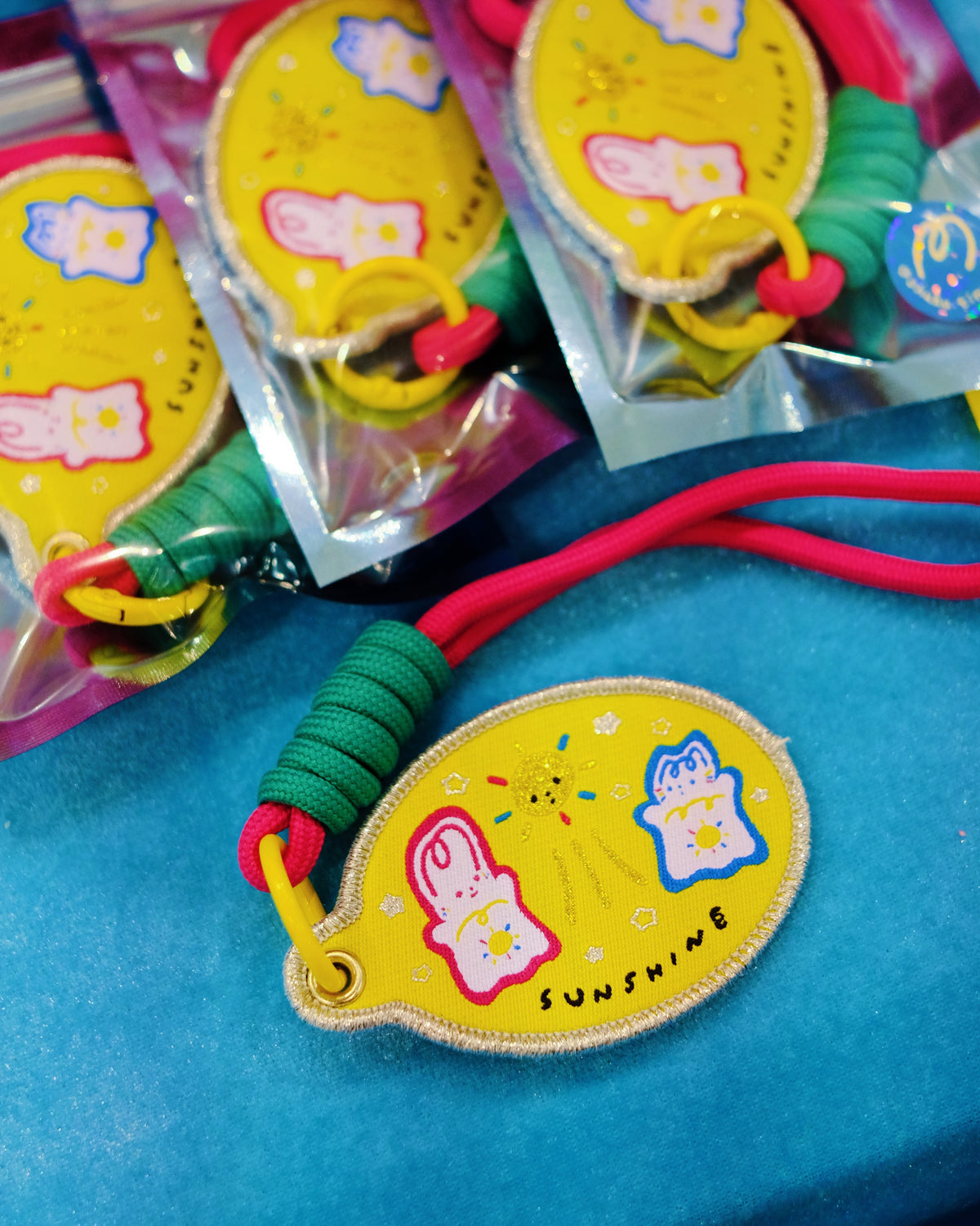 Sunshine Embroidered Keychain