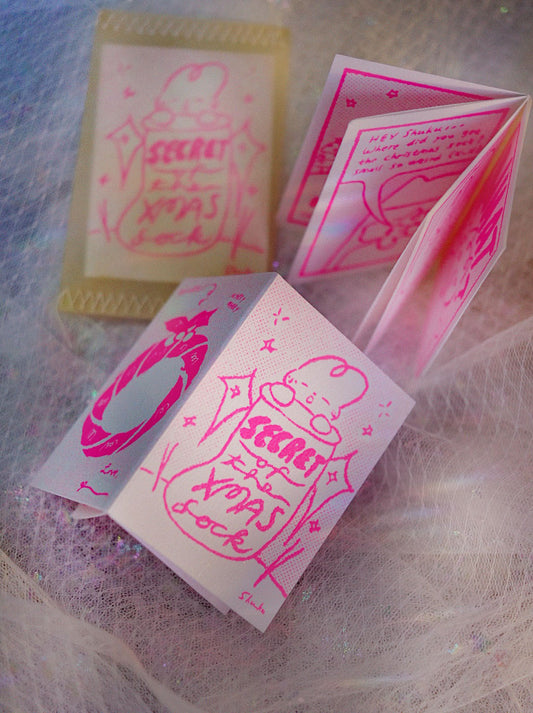 Mini Zine Card - Secret of the XMAS Sock