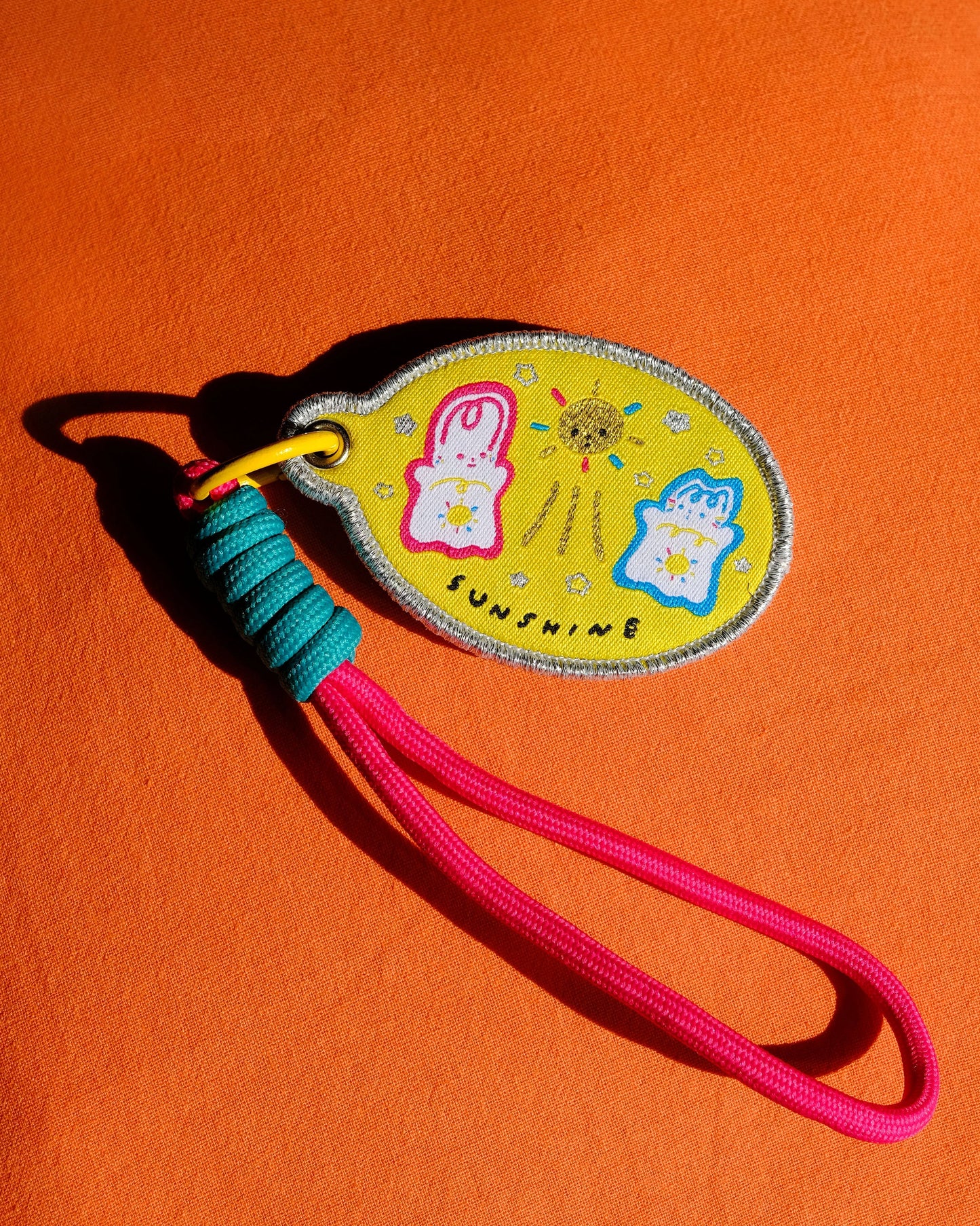 Sunshine Embroidered Keychain
