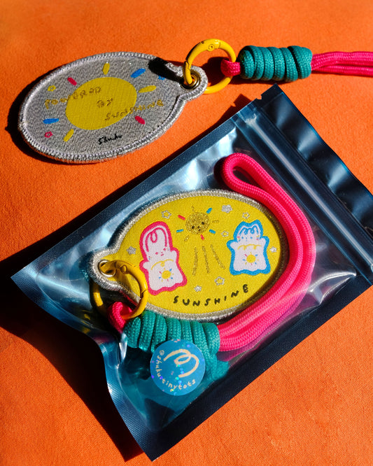 Sunshine Embroidered Keychain